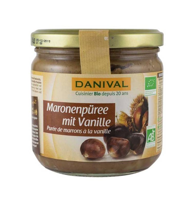 Piure de castane cu vanilie - eco-bio 380g - Danival