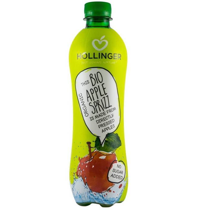 Suc natural de mere, nefiltrat, CARBOGAZOS, 500ml - Hollinger