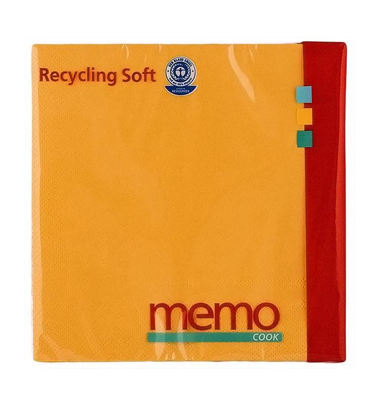 Servetele soft din hartie reciclata cu 3 straturi, 20buc - Memo