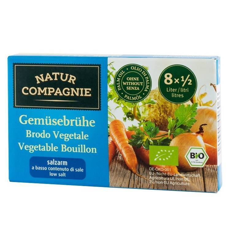 Supa de legume cu putina sare - eco-bio 8 cuburi - Natur Compagnie