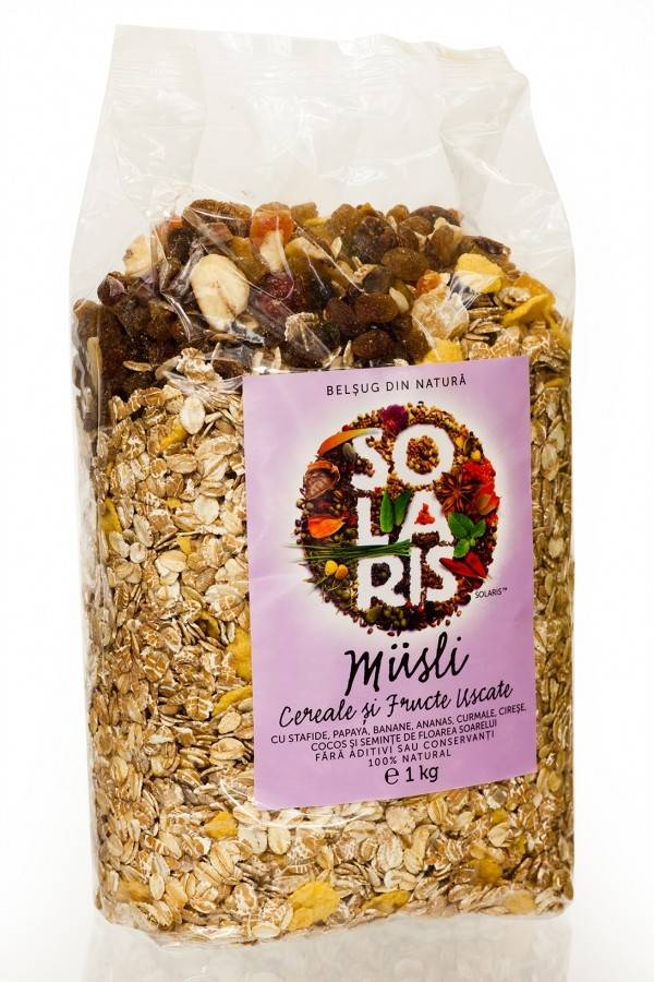 Musli Cereale Si Fructe 1000g - Solaris