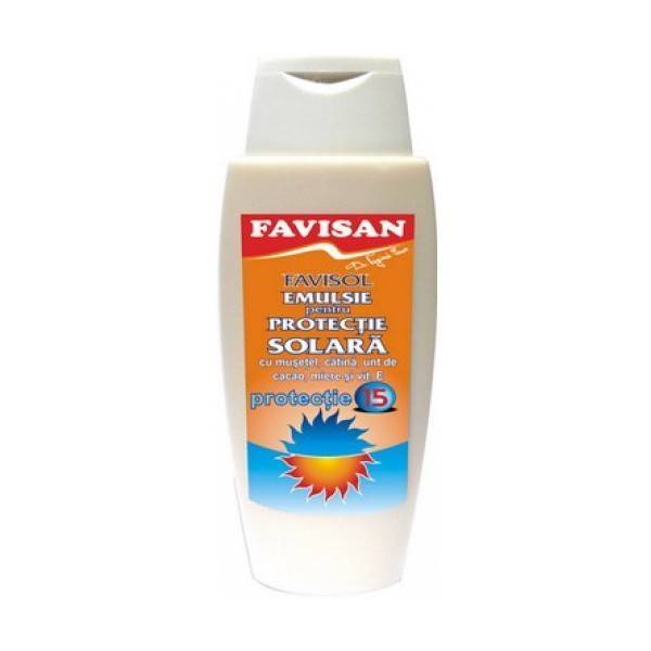 FAVISOL, EMULSIE PROTECTIE SOLARA, SPF 15, 250ml, Favisan