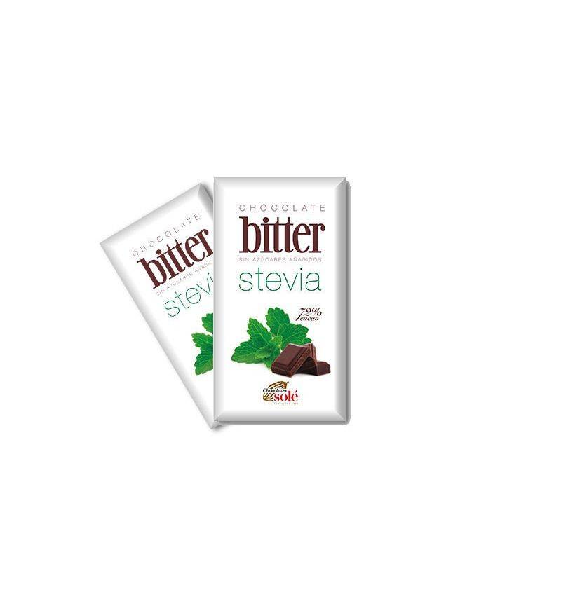 CIOCOLATA 72% CACAO CU STEVIE 100g - Sole