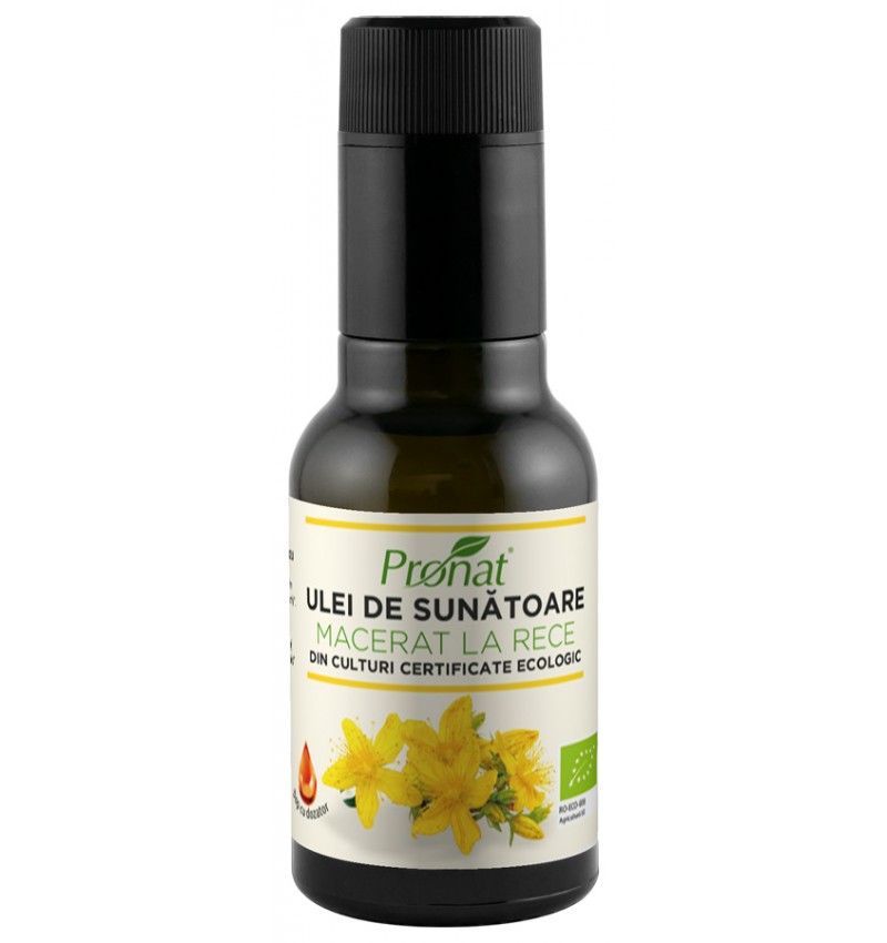 Ulei de sunatoare macerat la rece, eco-bio, 100 ml, Pronat