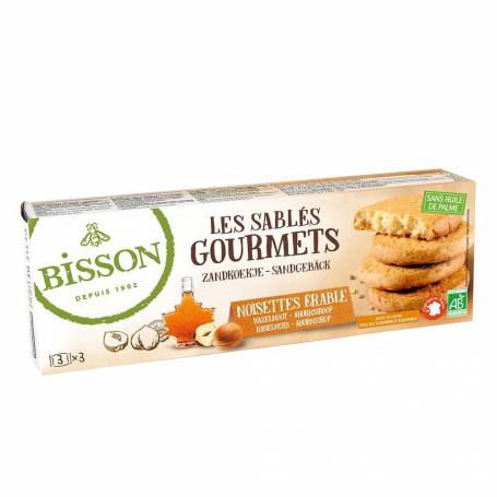 Fursecuri gourmet, cu alune si sirop de artar, eco-bio, 150g - Bisson