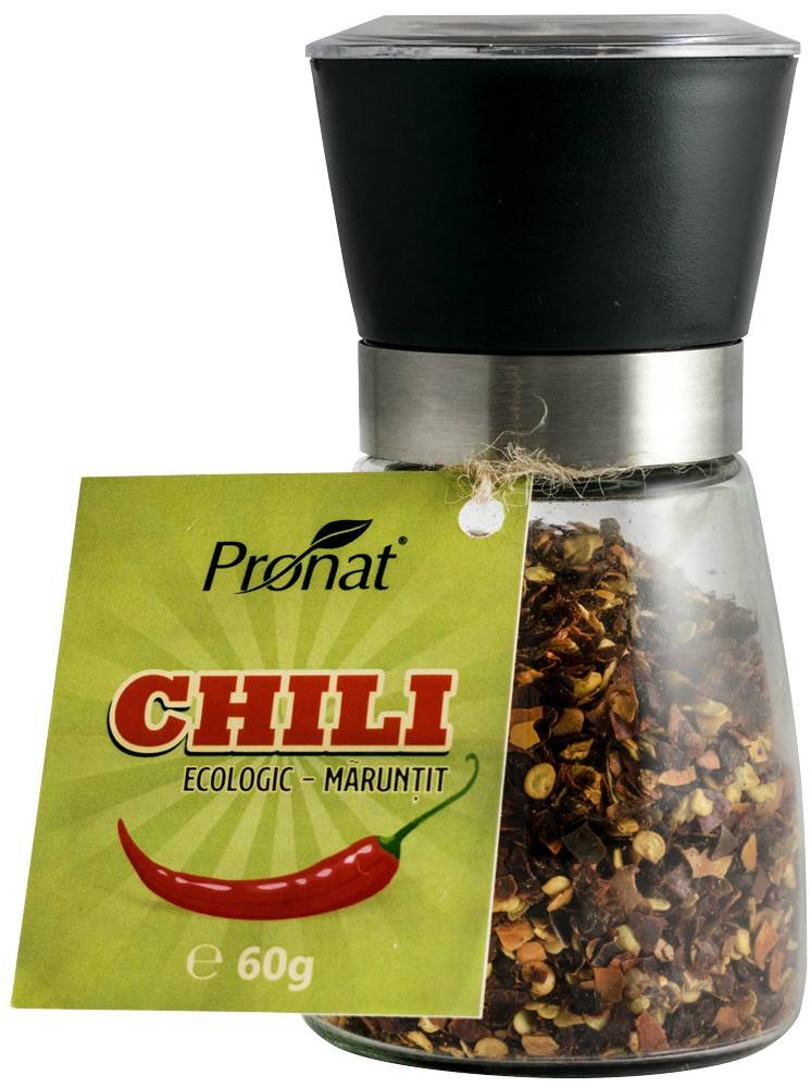 Chili maruntit eco-bio, 60 g Pronat