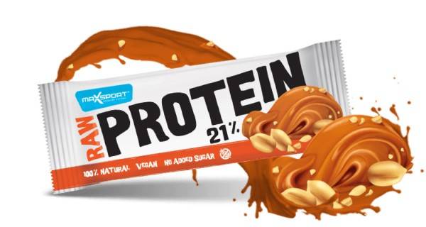 Baton proteic cu alune si sare vulcanica raw Protein 21%, 50g MAX SPORT