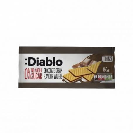 Napolitane fara zahar cu aroma de ciocolata, 75g Diablo