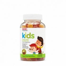 Jeleuri cu aroma de zmeura si lamaie Kids Gummy DHA, 120 buc - GNC