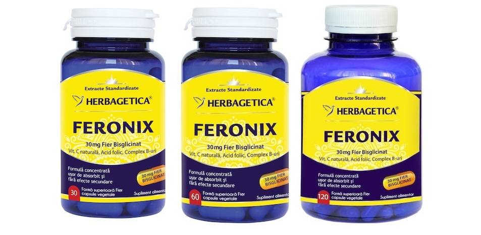 Feronix (Fier Bisglicinat) - Herbagetica 60 capsule