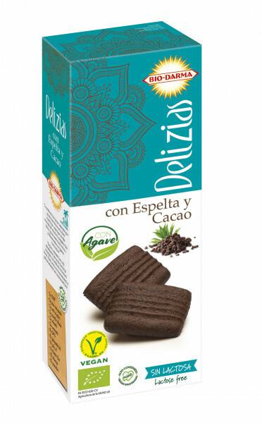 Biscuiti din spelta cu cacao, indulciti cu agave ECO-BIO 135g Bio Darma - 1 | YEO