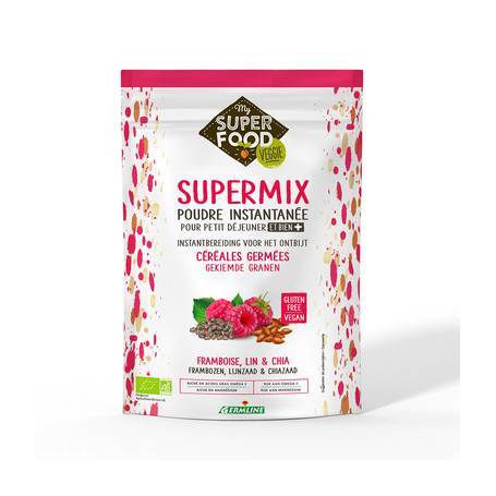 Supermix pentru micul dejun cu zmeura, in si chia, eco-bio 350g, fara gluten, Germline