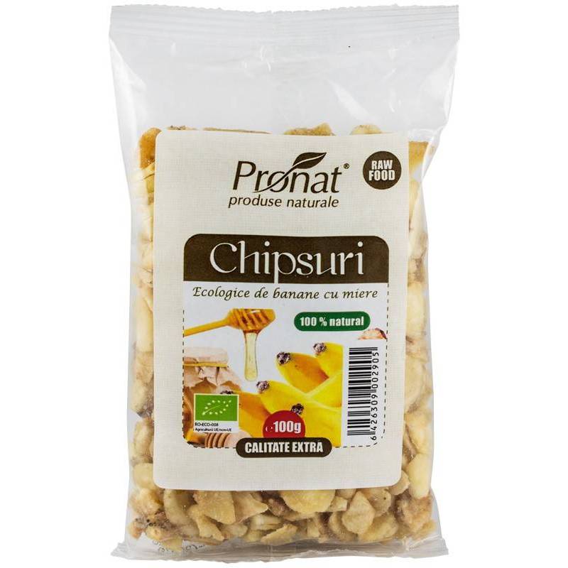 Chipsuri de banane cu miere Eco-Bio 100g - Pronat