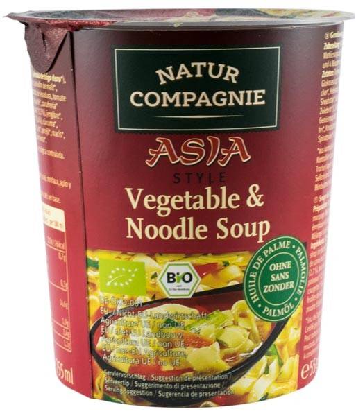 Supa de legume si taitei Eco-Bio 55g - Asia Style