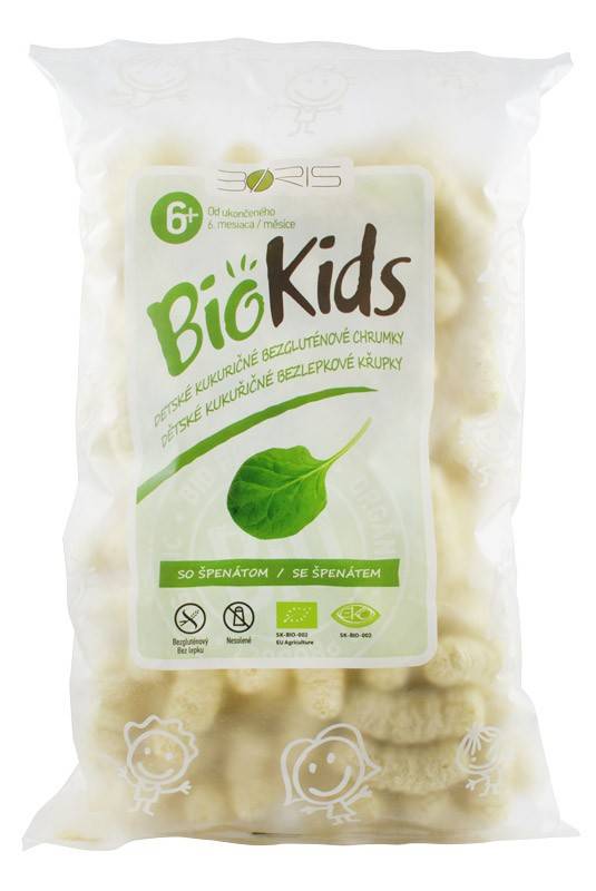 Pufuleti eco-bio cu spanac, 55 g, BioKids - 1 | YEO