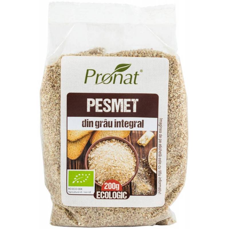 Pesmet din grau integral eco-bio, 200g Pronat