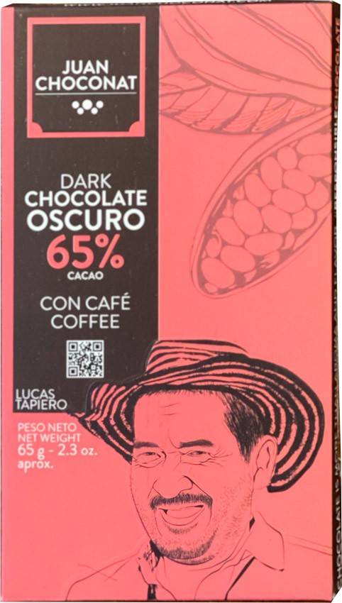 Ciocolata neagra cu cafea 65% cacao, 65g Juan Choconat - 2 | YEO