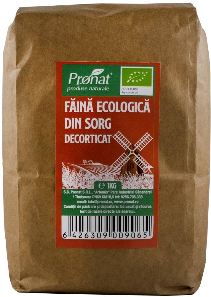 Faina din sorg decorticat, eco-bio, 1 kg, Pronat