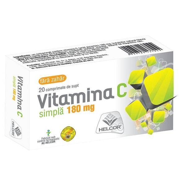 VITAMINA C, 180MG, 20cps - Helcor