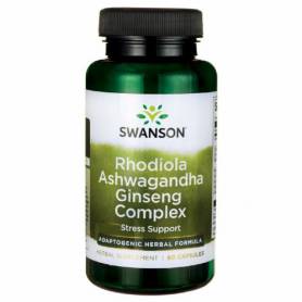 Rhodiola Ashwagandha si Ginseng, 675mg, 60cps - Swanson