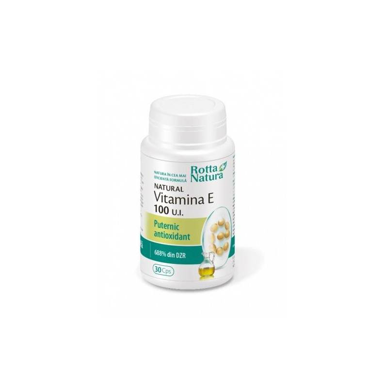 Vitamina E naturala 100U.I. 30cps - Rotta Natura