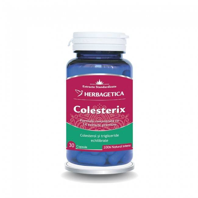 Colesterix, 120cps, 60cps si 30cps - Herbagetica 60 capsule