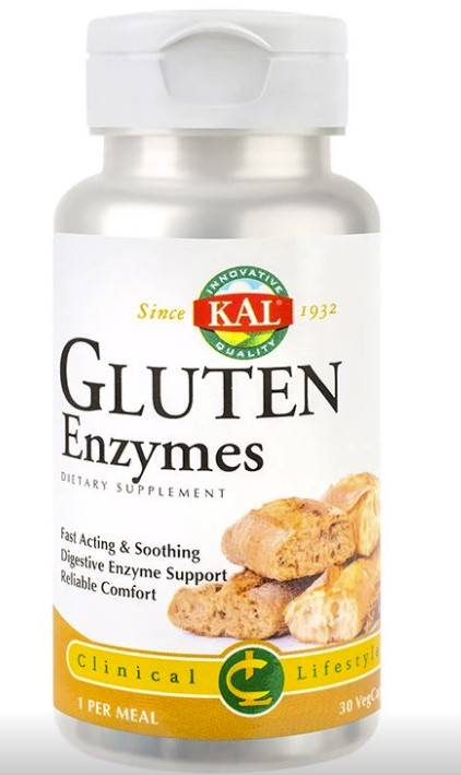 Gluten enzymes, 30cps - Secom - Kal