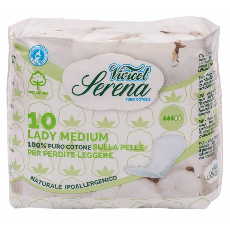 Absorbante din bumbac natural, fara aripioare ,medium 3 picaturi,