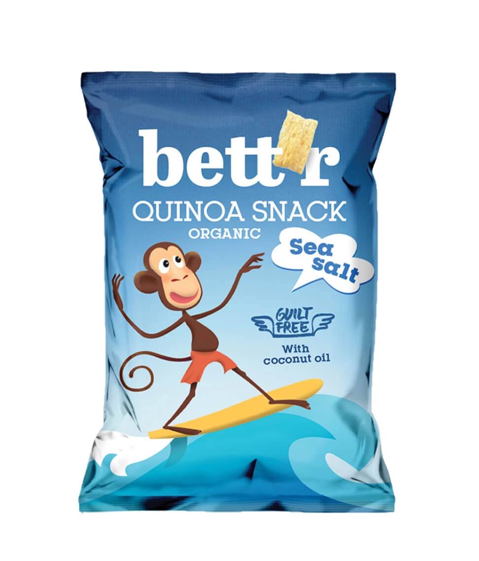 Quinoa snack cu sare - pufuleti cu quinoa, eco bio, 50g - Bettr