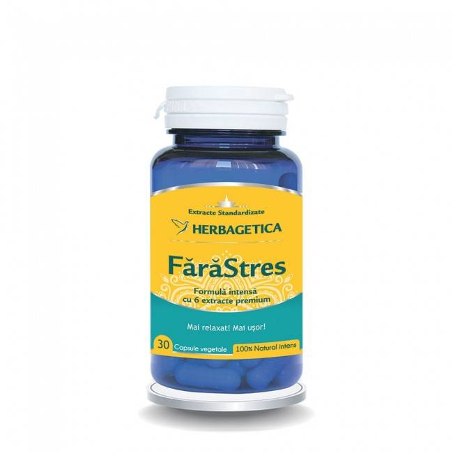 Fara Stres, 60cps si 30cps - Herbagetica 60 capsule