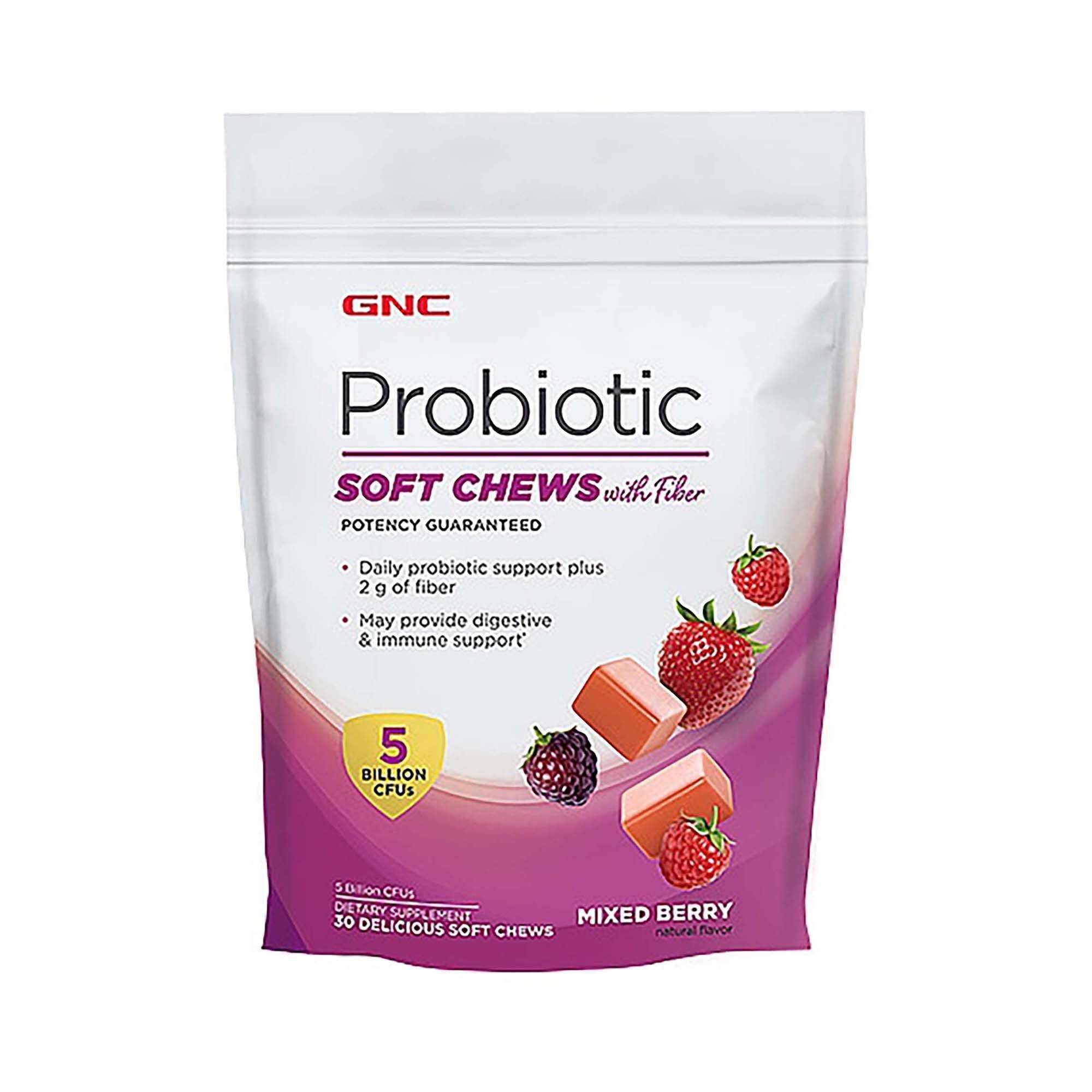 Probiotice Caramele Cu Fibre Soft Chews, Cu Aroma De Fructe, 30 Caramele - GNC