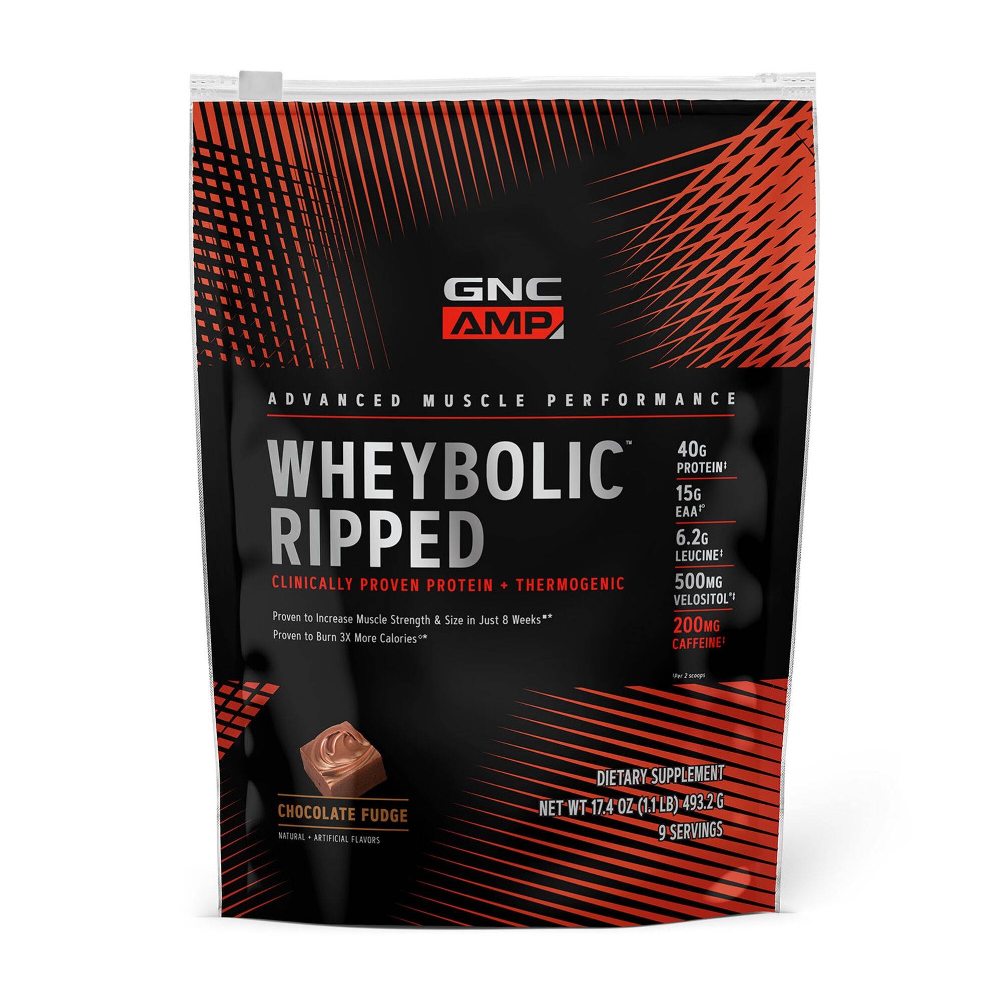 Proteina Din Zer, Amp Wheyboli Ripped, Cu Aroma De Ciocolata 493.2 G - GNC