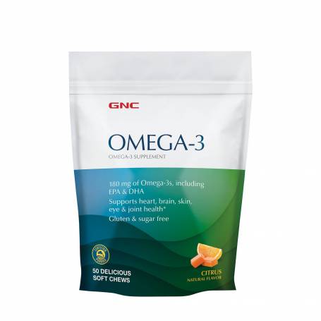 Omega 3 Caramele Cu Aroma Naturala De Citrice 50 bucati - GNC