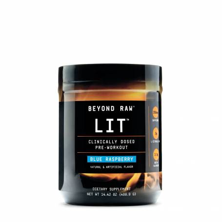 Formula Pre-workout Aroma De Zmeura Albastra, Beyond Raw Lit 408.9g - GNC