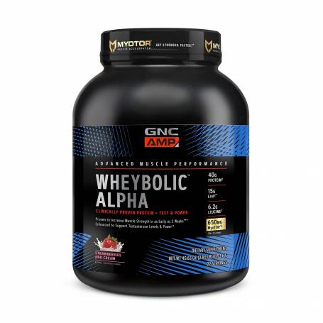 Proteina Din Zer Cu Aroma De Capsuni Si Frisca, Amp Wheybolic Alpha 1293.6g - GNC