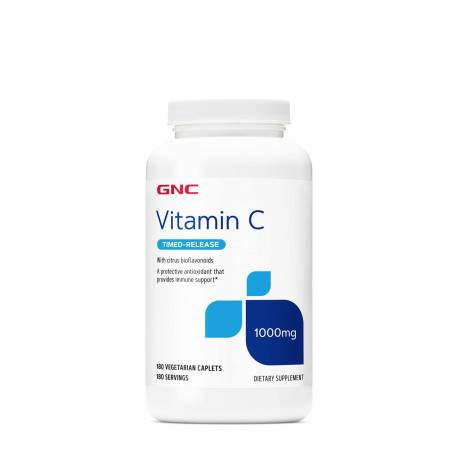 Vitamina C 1000 Mg Cu Bioflavonoide Si Pulbere De Macese 180 Tablete - GNC