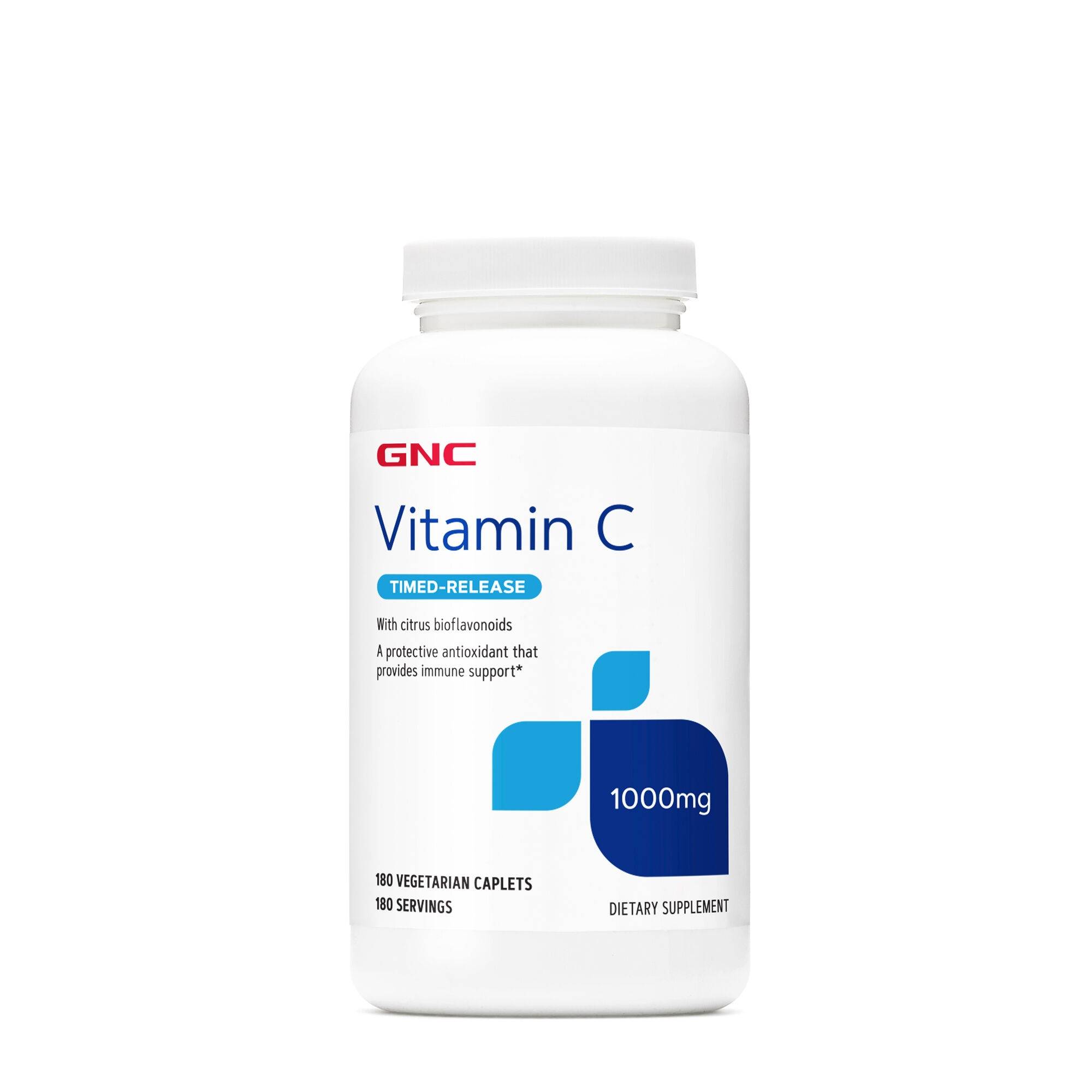 Vitamina C 1000 Mg Cu Bioflavonoide Si Pulbere De Macese 180 Tablete - GNC