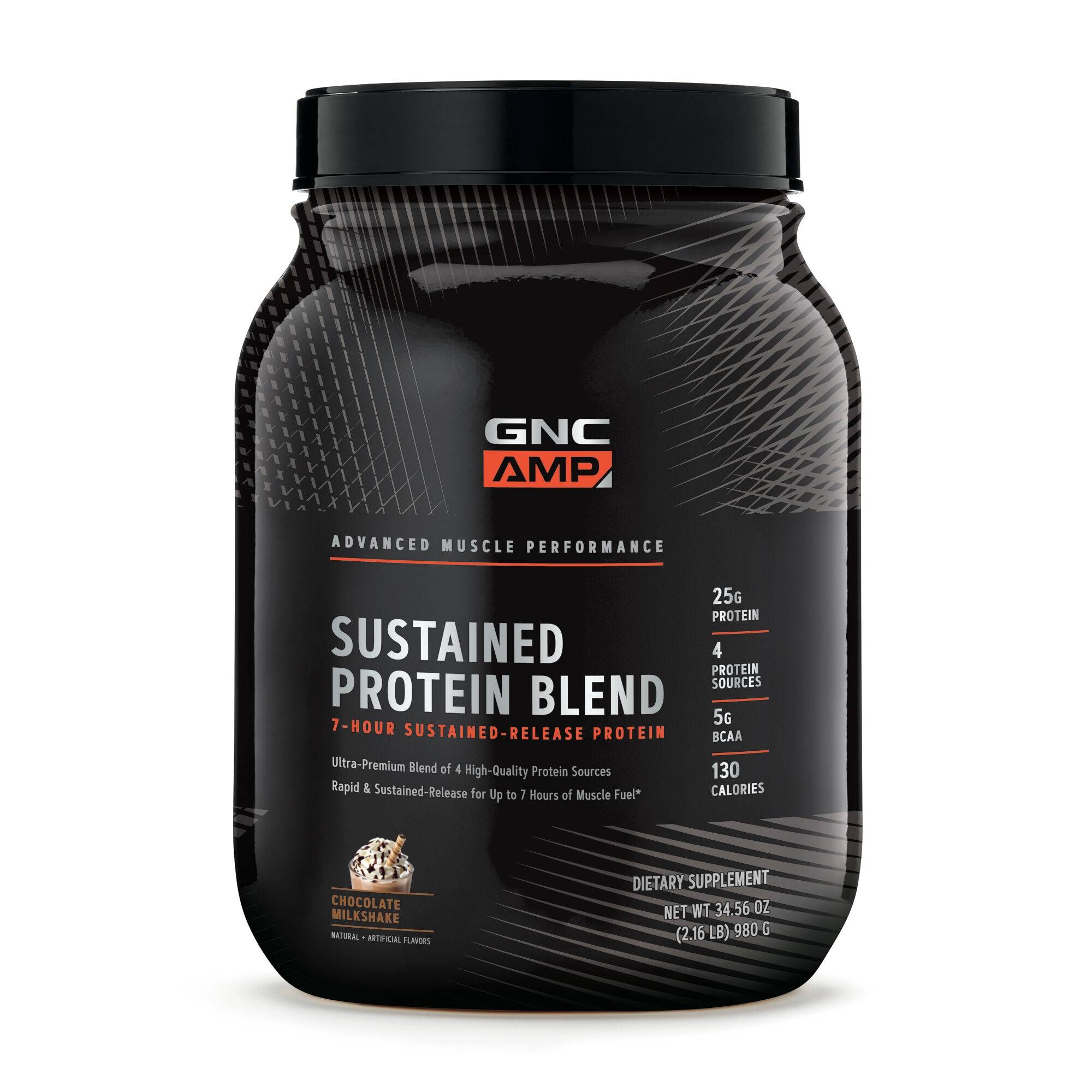 Amestec Proteic Cu Aroma De Milkshake De Ciocolata, Sustained Protein Blend 980g - GNC