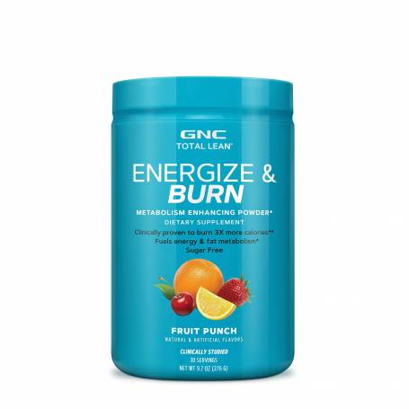 Formula Pentru Accelerarea Metabolismului Cu Aroma De Punch De Fructe, Total Lean Energize & Burn 276g - GNC