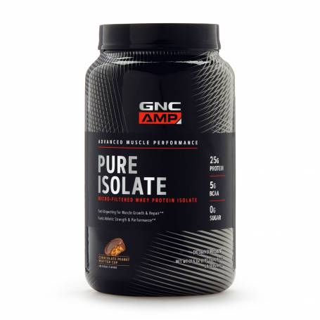 Proteina Izolata Din Zer Cu Aroma De Ciocolata Si Unt De Arahide, Amp Pure Isolate 896g - GNC