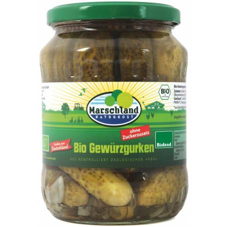 Castraveti condimentati, fara zahar, 670g - Marschland Naturkost