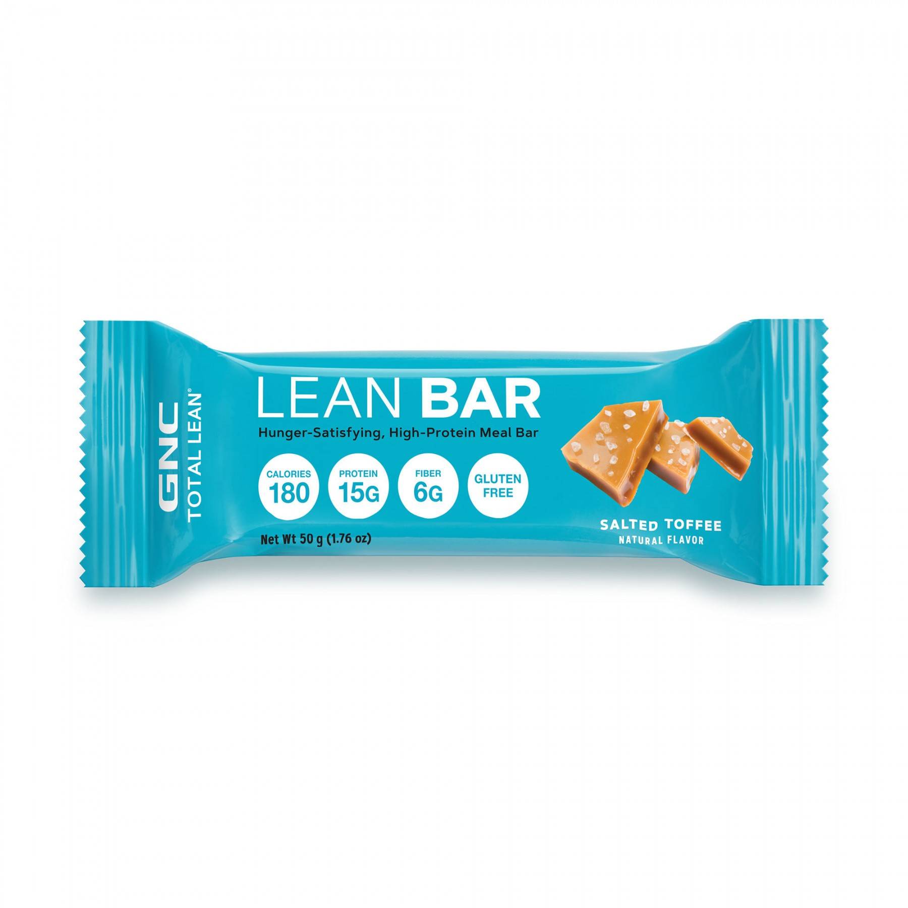 Total lean lean bar, baton proteic, cu aroma de caramel sarat, 50g - Gnc