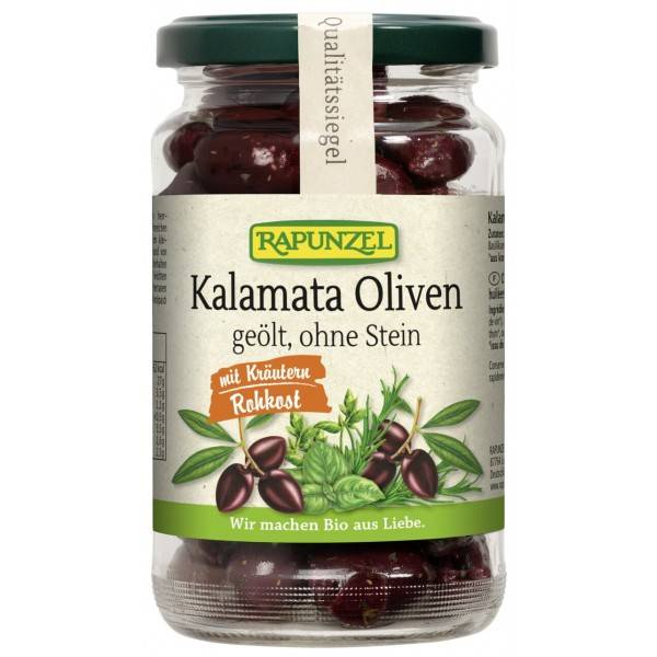 Masline Kalamata cu ierburi aromatice, 170g - Rapunzel