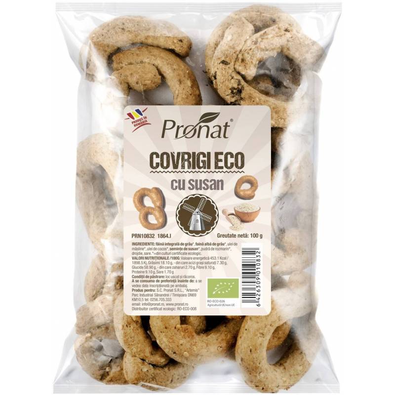 Covrigi cu susan Eco-Bio 100g - Pronat