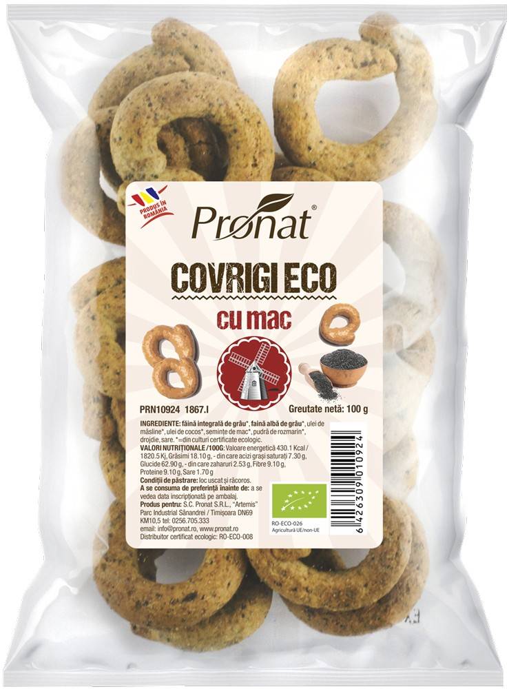 Covrigi cu mac Eco-Bio 100g - Pronat