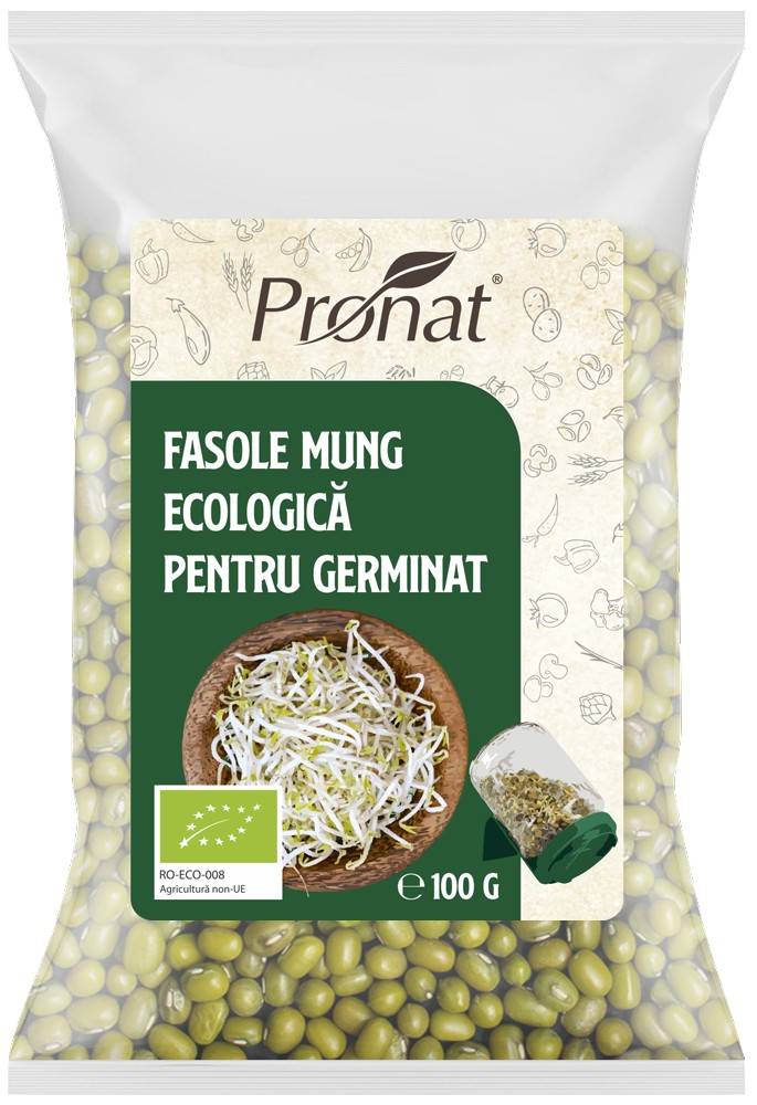 Fasole mung pentru germinat Eco-Bio 100g - Pronat