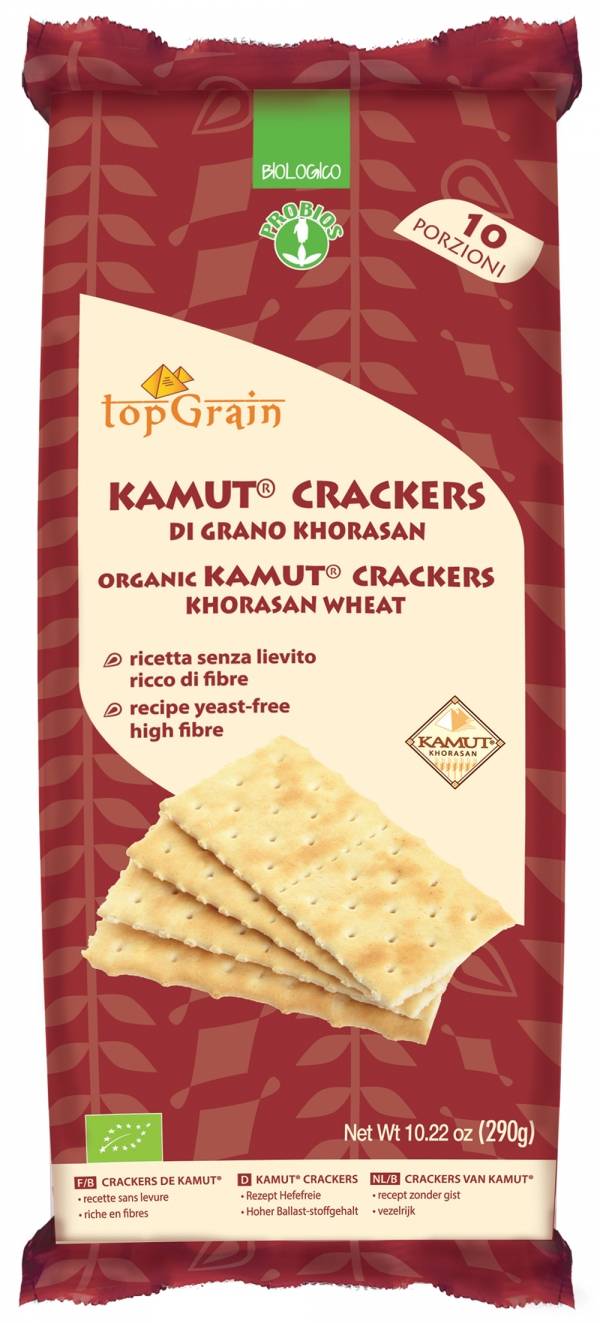 CRACKERS DIN GRAU KAMUT, FARA DROJDIE, eco-bio, 290g, Probios