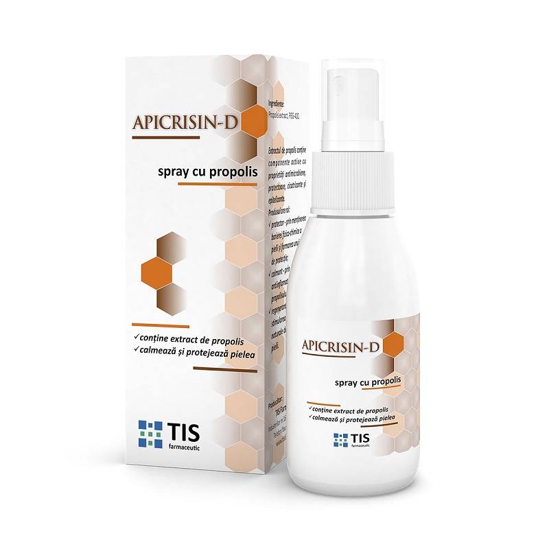 Spray cu propolis Apicrisin-D, 50ml - Tis Farmaceutic