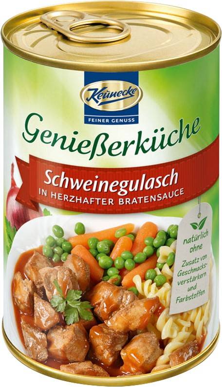 Gulas de porc in sos brun, gourmet 400g - Keunecke