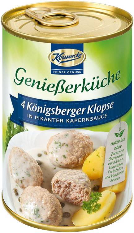 4 x chiftele din carne de porc in sos picant de capere, 400g - Keunecke